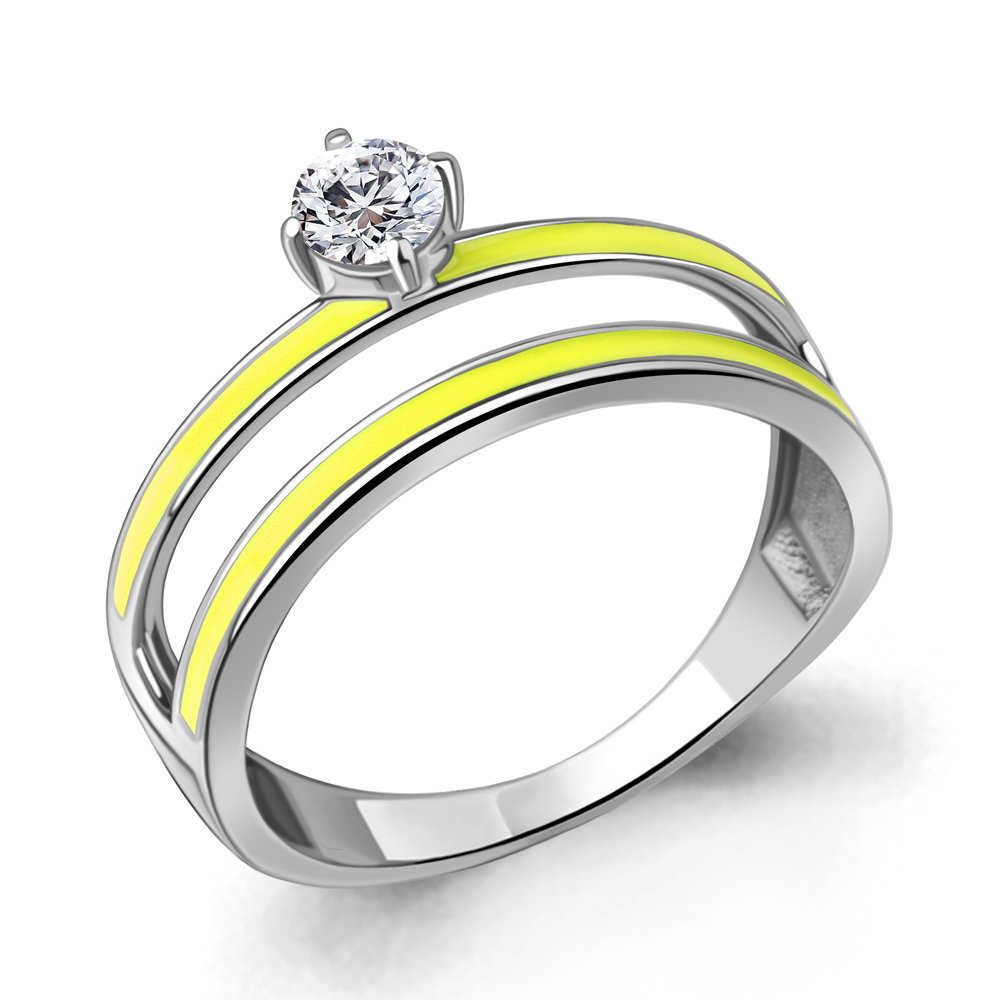 

Кольцо из серебра с фианитом\эмалью Aquamarine Aquamarine 67825А_925_р р. 17,5, 67825А_925_р