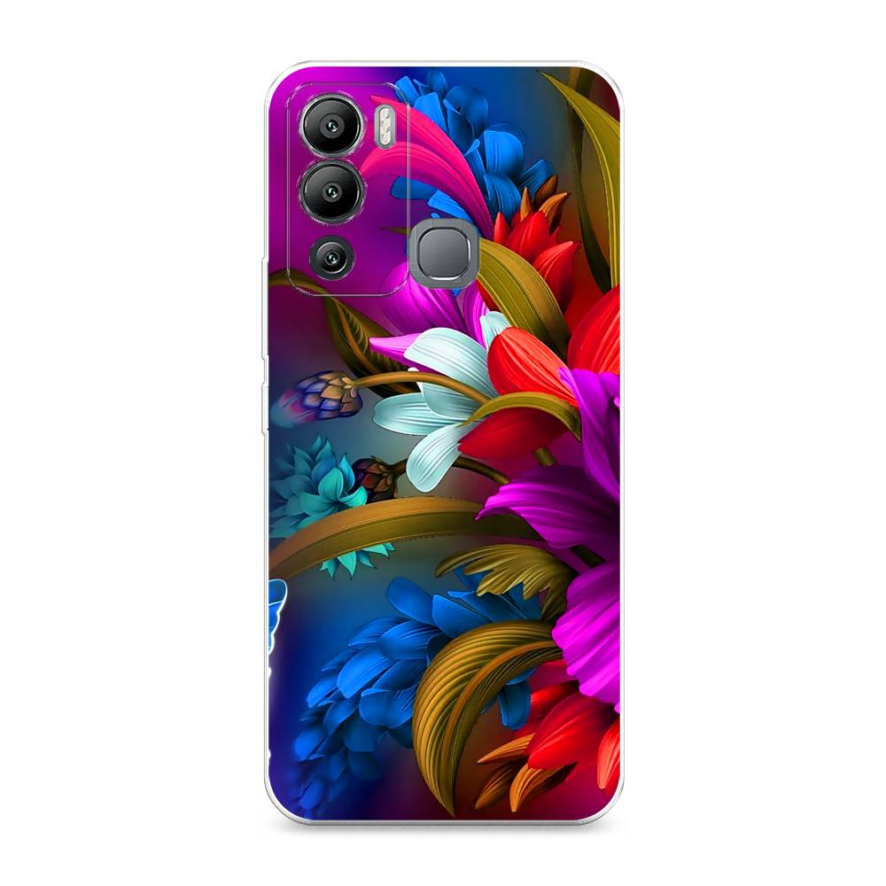 

Чехол для Infinix Hot 12i "Фантастические цветы", Фиолетовый;красный;синий, 3101250-2