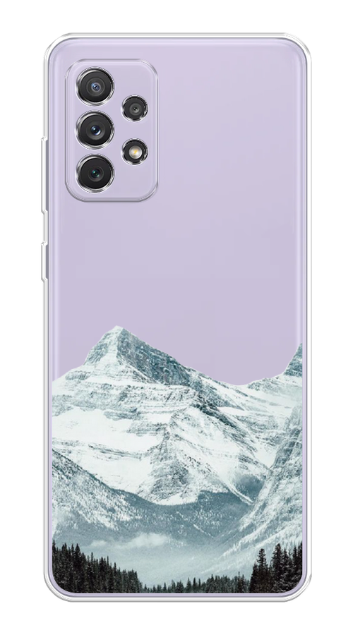 

Чехол на Samsung Galaxy A73 "Горы арт 1", Белый;зеленый, 2104650-2