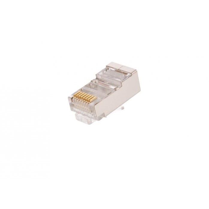 Коннектор NETLAN RJ45/8P8C, Кат.5e, 3мкд, универсальный, под 0,47-0,51мм, неэкранированный