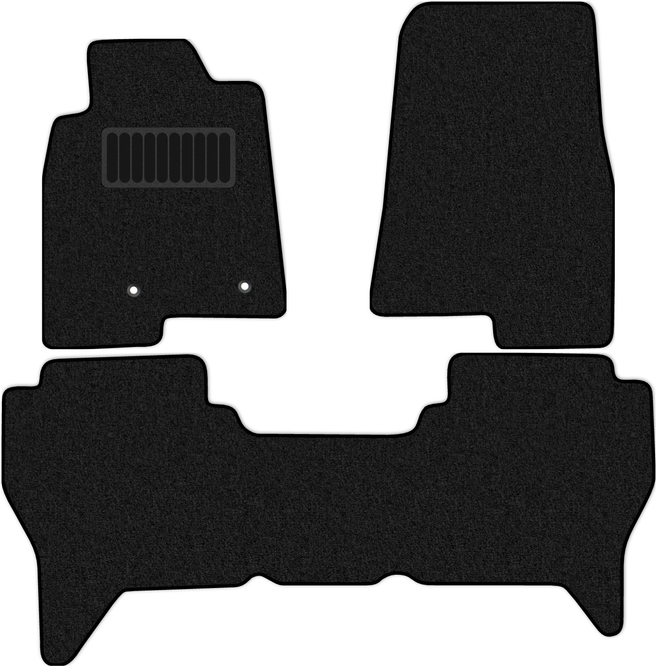 фото Коврики в салон комфорт для mitsubishi pajero 3, 4 2003 - 2020, 3 шт. черный, текстиль allmone