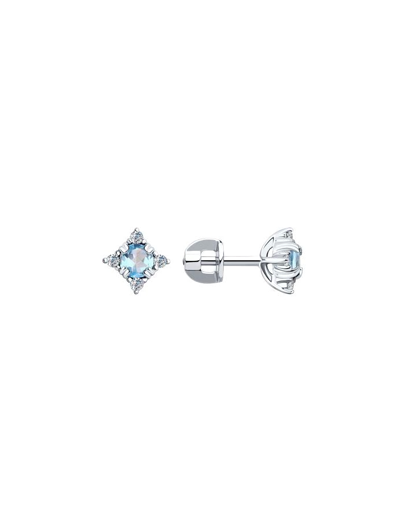

Серьги пусеты из серебра TEO MAORI 892022404, топаз, 892022404