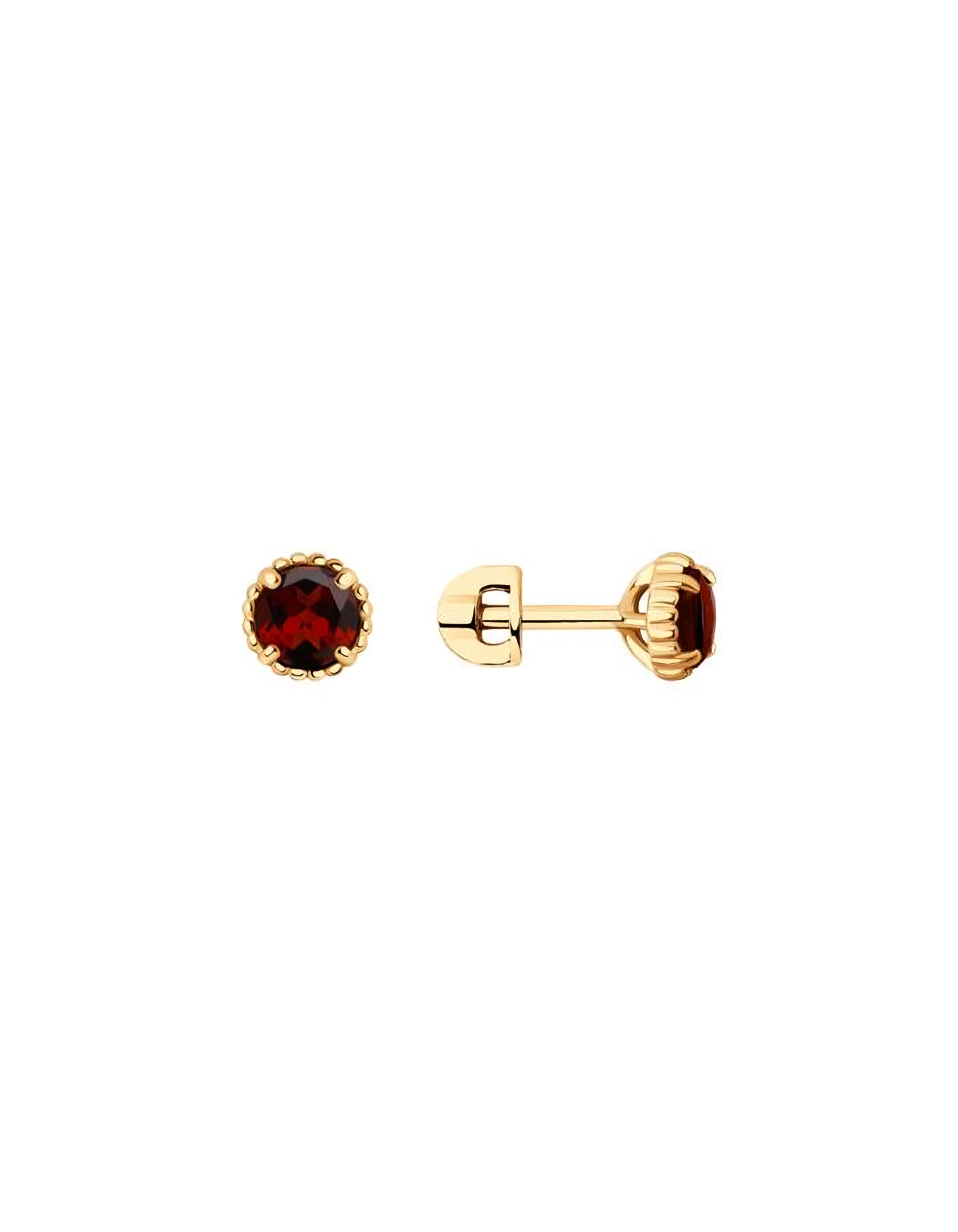 

Серьги пусеты из серебра TEO MAORI 892022402, гранат, 892022402