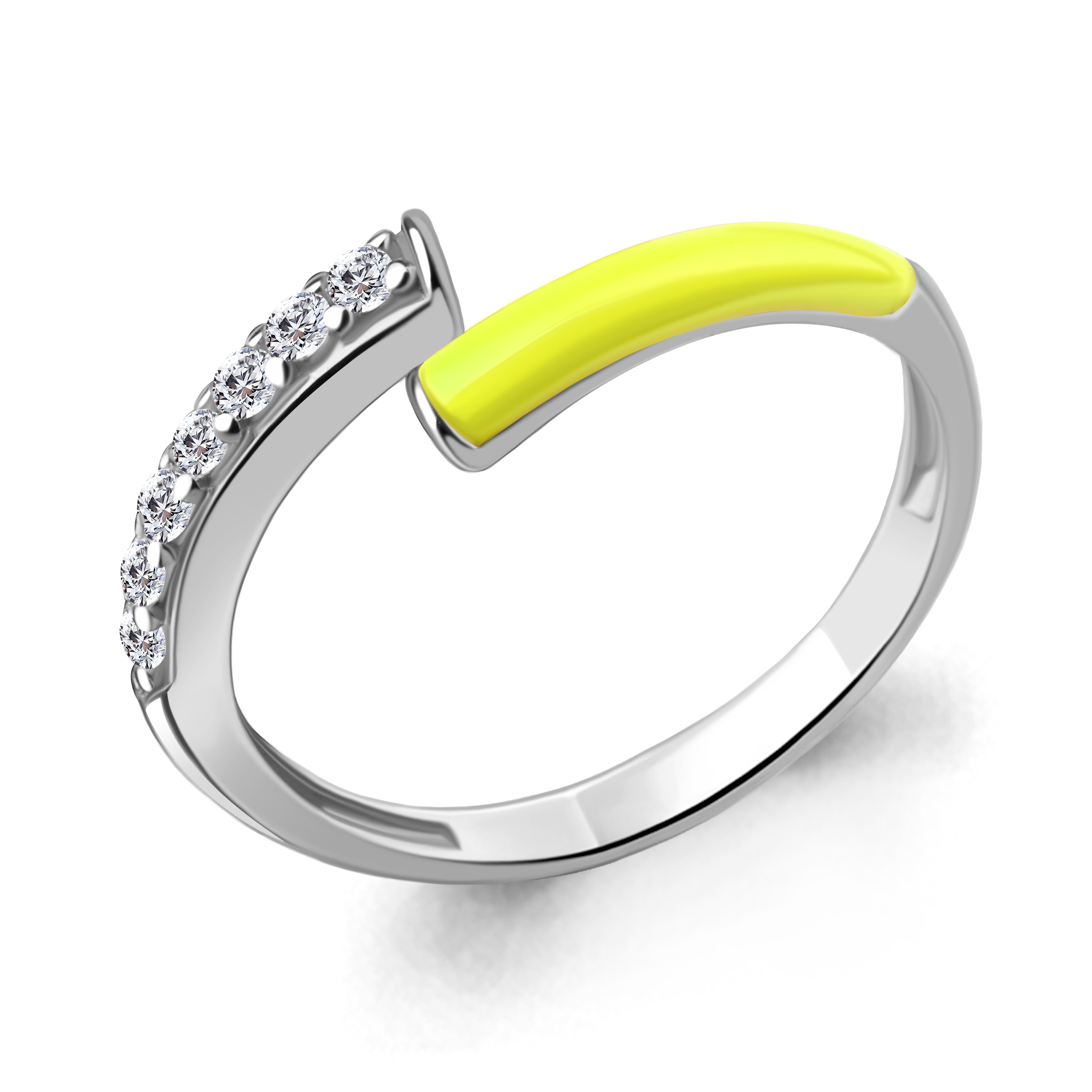 

Кольцо из серебра с фианитом\эмалью Aquamarine Aquamarine 67816А_925_р р. 17,5, 67816А_925_р