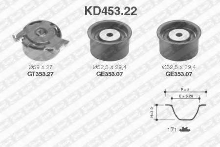 

Рем.К-Кт Грм Opel Omega/Frontera 2.2I 98-03, Kd45322 Snr Kd453.22