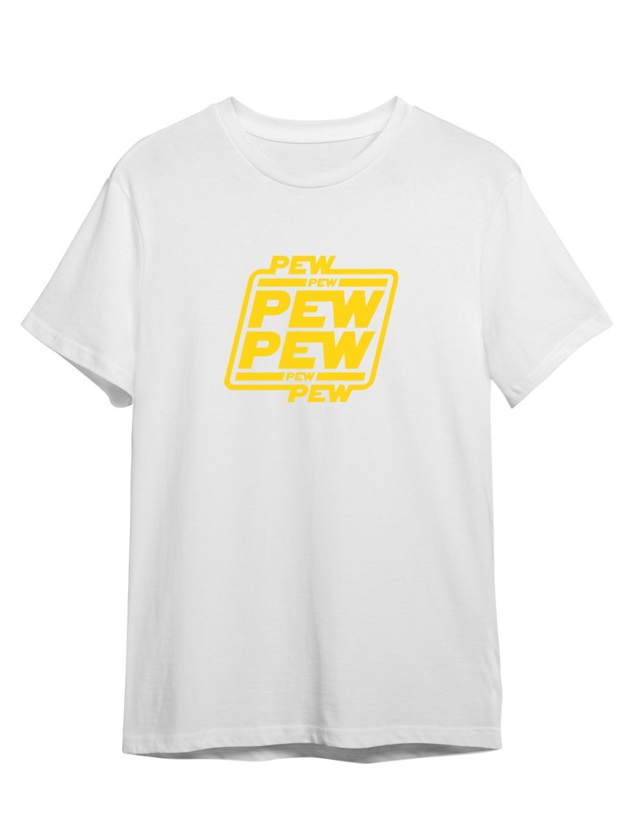 

Футболка унисекс СувенирShop Star Wars/Pew/Звездные войны 40 белая 3XL, "Star Wars/Pew/Звездные войны" 40