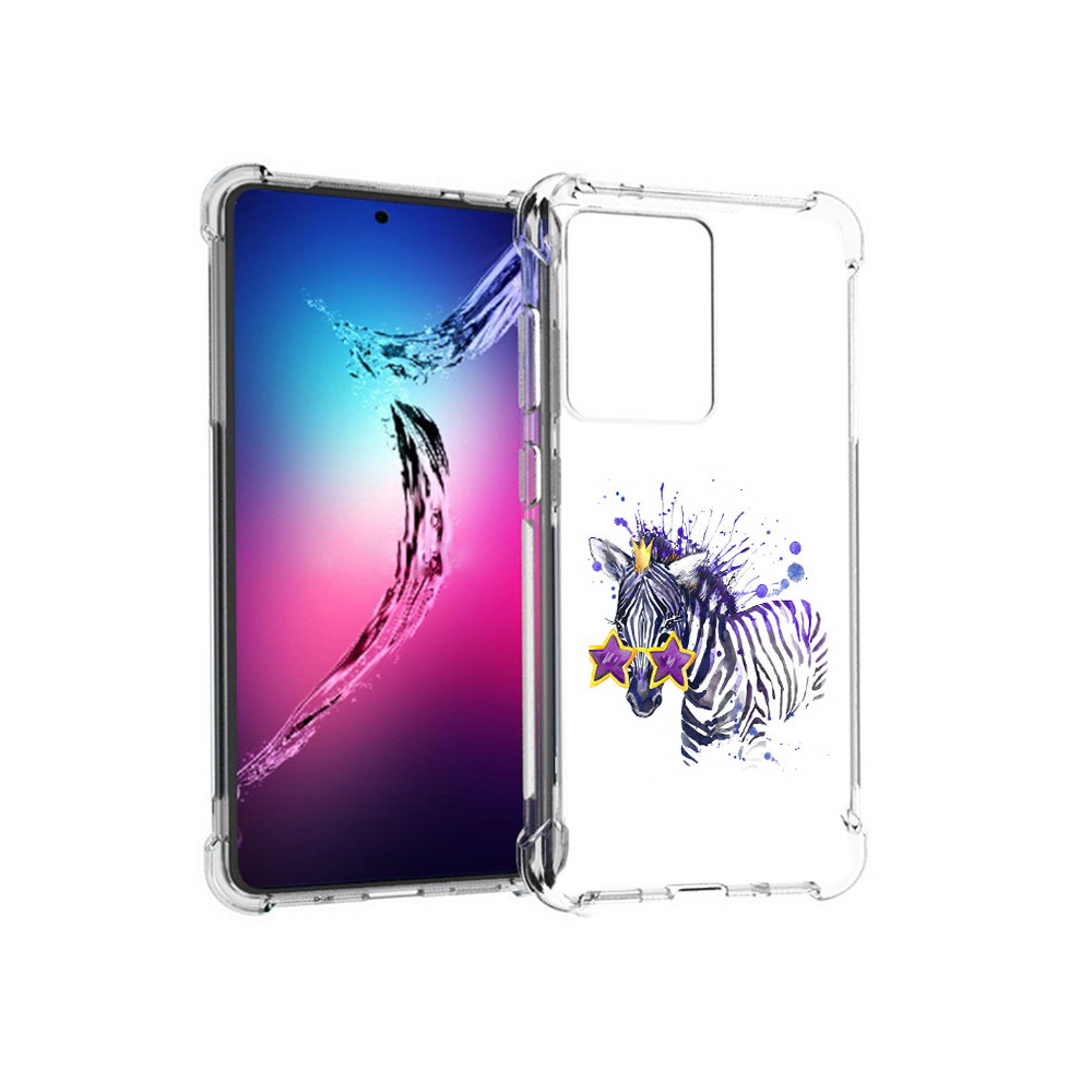 

Чехол MyPads Tocco для Samsung Galaxy S20+ акварельная зебра (PT141343.495.215), Прозрачный, Tocco