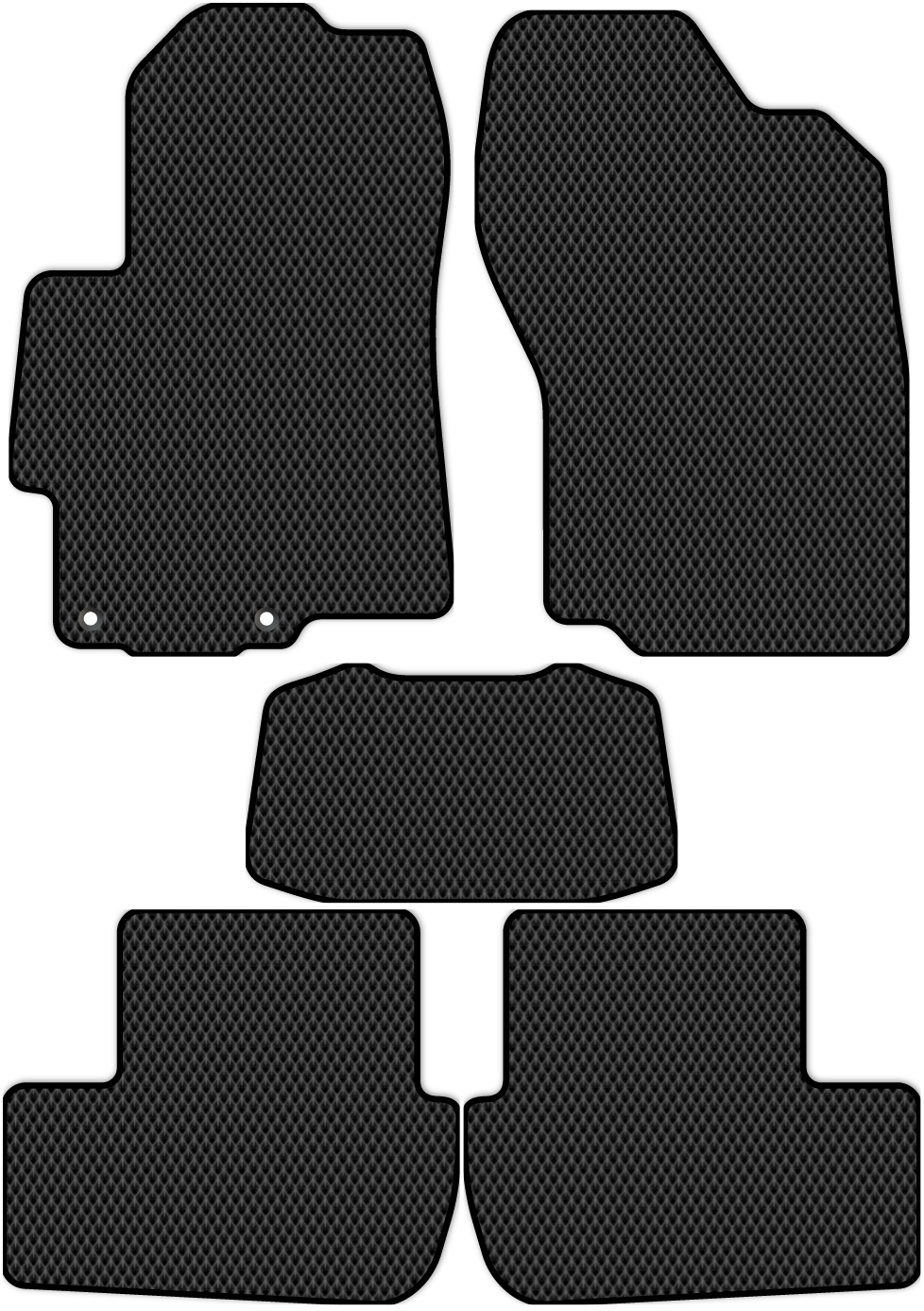 

Коврики ЭВА в салон для Mitsubishi Lancer 10 2007 - 2017, 5 шт. черный, 3610-S5YT-H