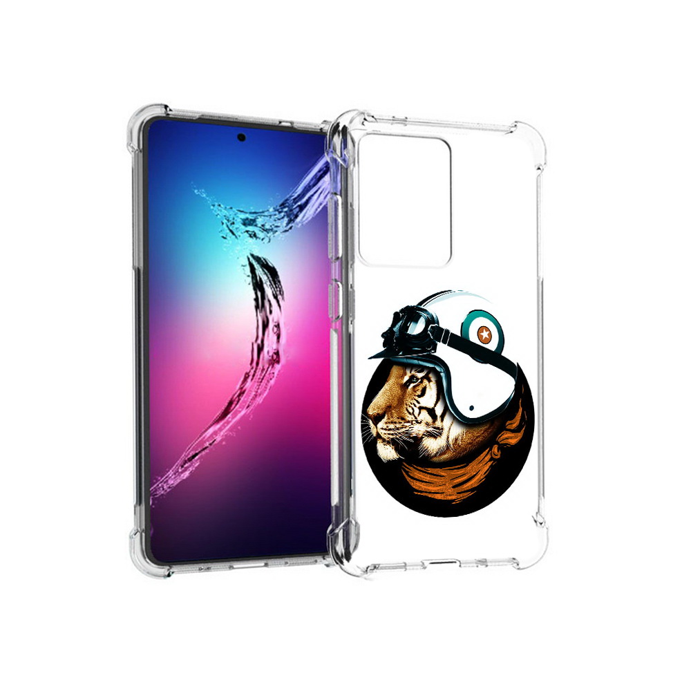 

Чехол MyPads Tocco для Samsung Galaxy S20+ Тигр в шлеме (PT141343.495.171), Прозрачный, Tocco