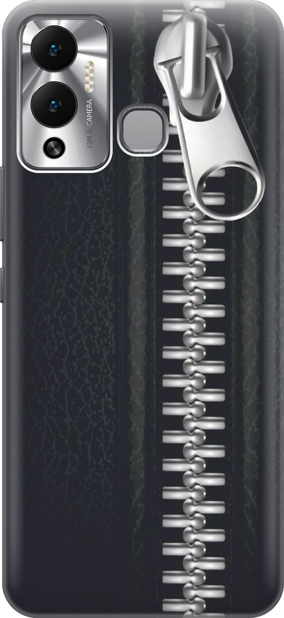

Силиконовый чехол на Infinix Hot 12 Play NFC "Молния", Серый;черный, 14664