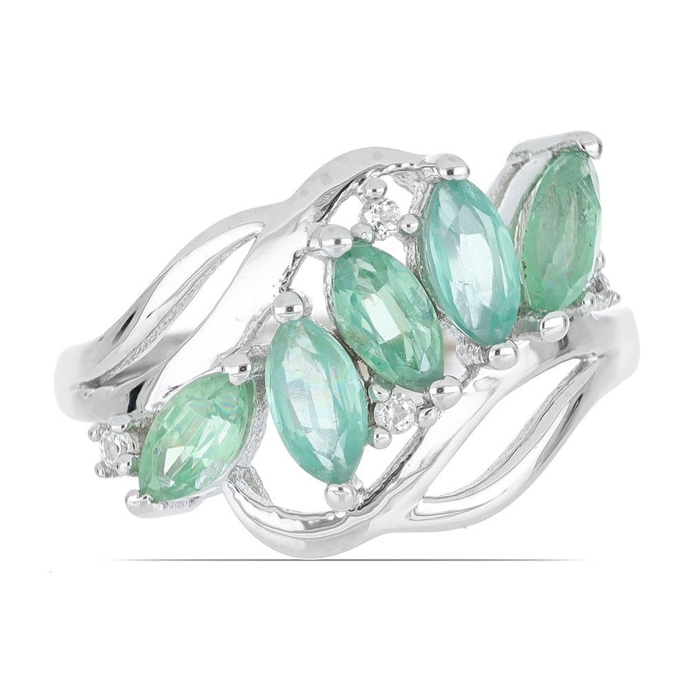 Кольцо из серебра р.19 Ювелирия T41098, кианит/топаз