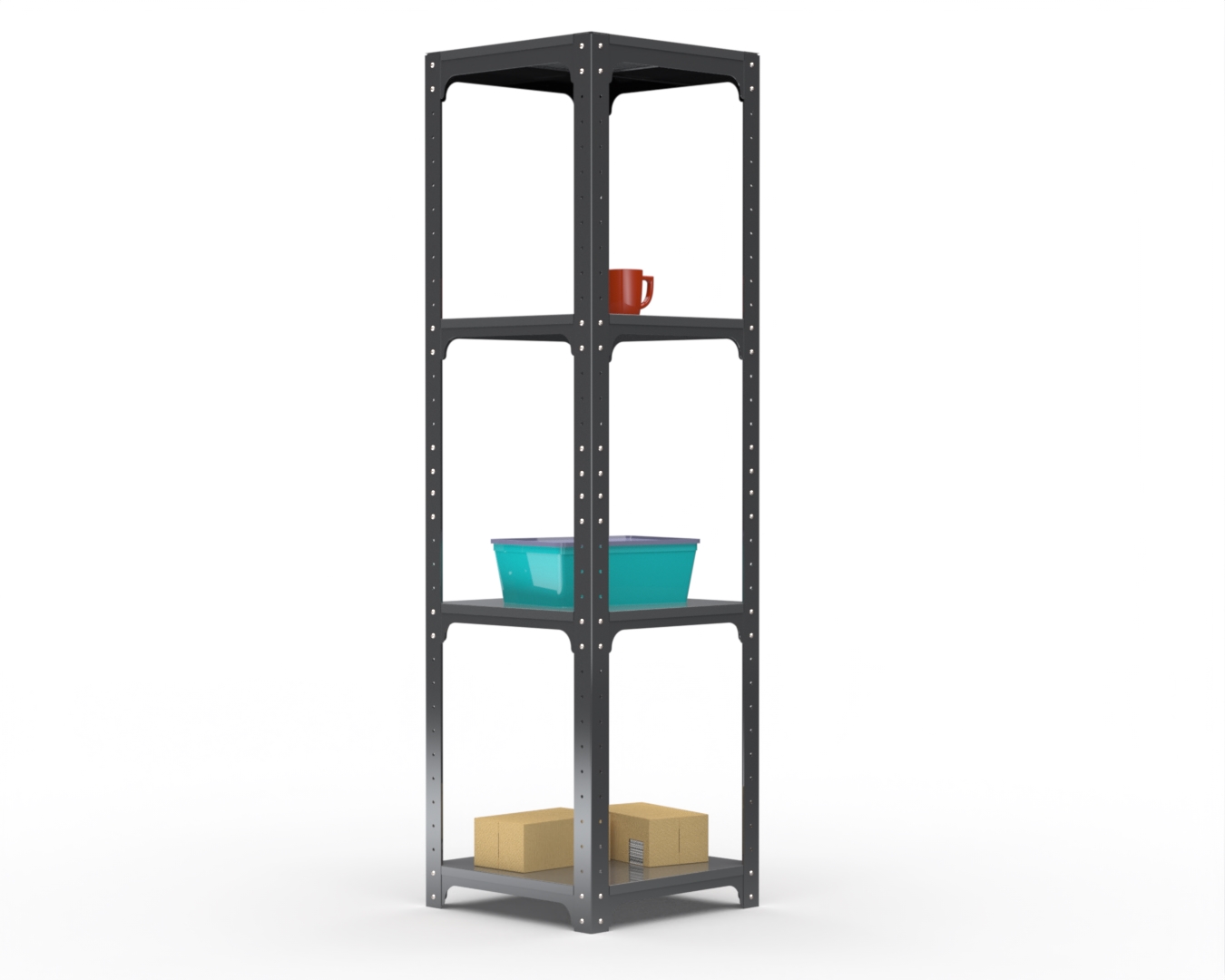 

Стеллаж Metalex Kit Comfort 2000х400х400 4 полки, Серый, Kit Comfort