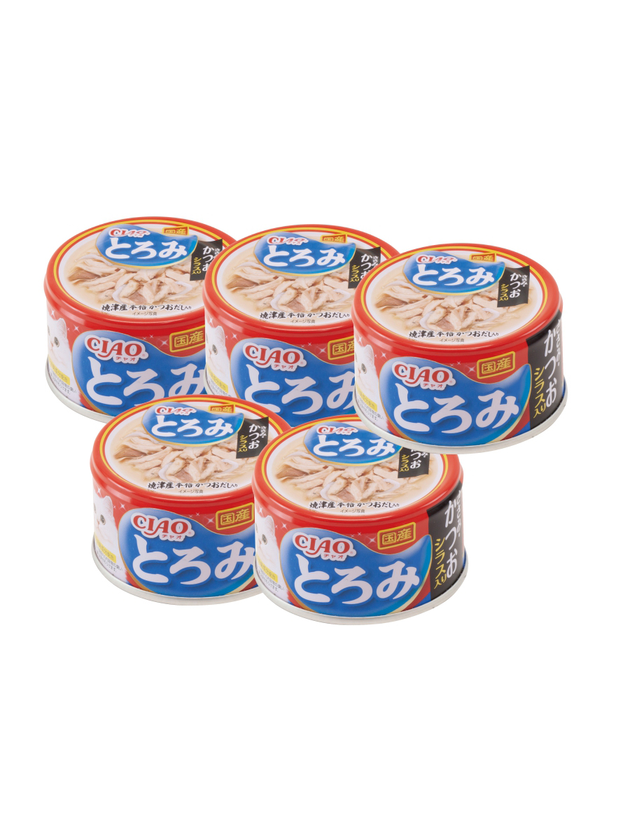 

Влажный корм для кошек INABA ТОРОМИ филе курицы, тунец и сельдь, 5шт по 80г, ЧАО