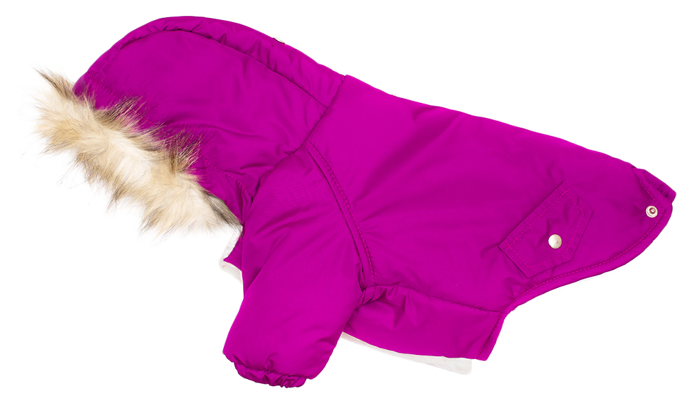 фото Куртка для собак yami-yami одежда, унисекс, розовый, s, длина спины 25 см