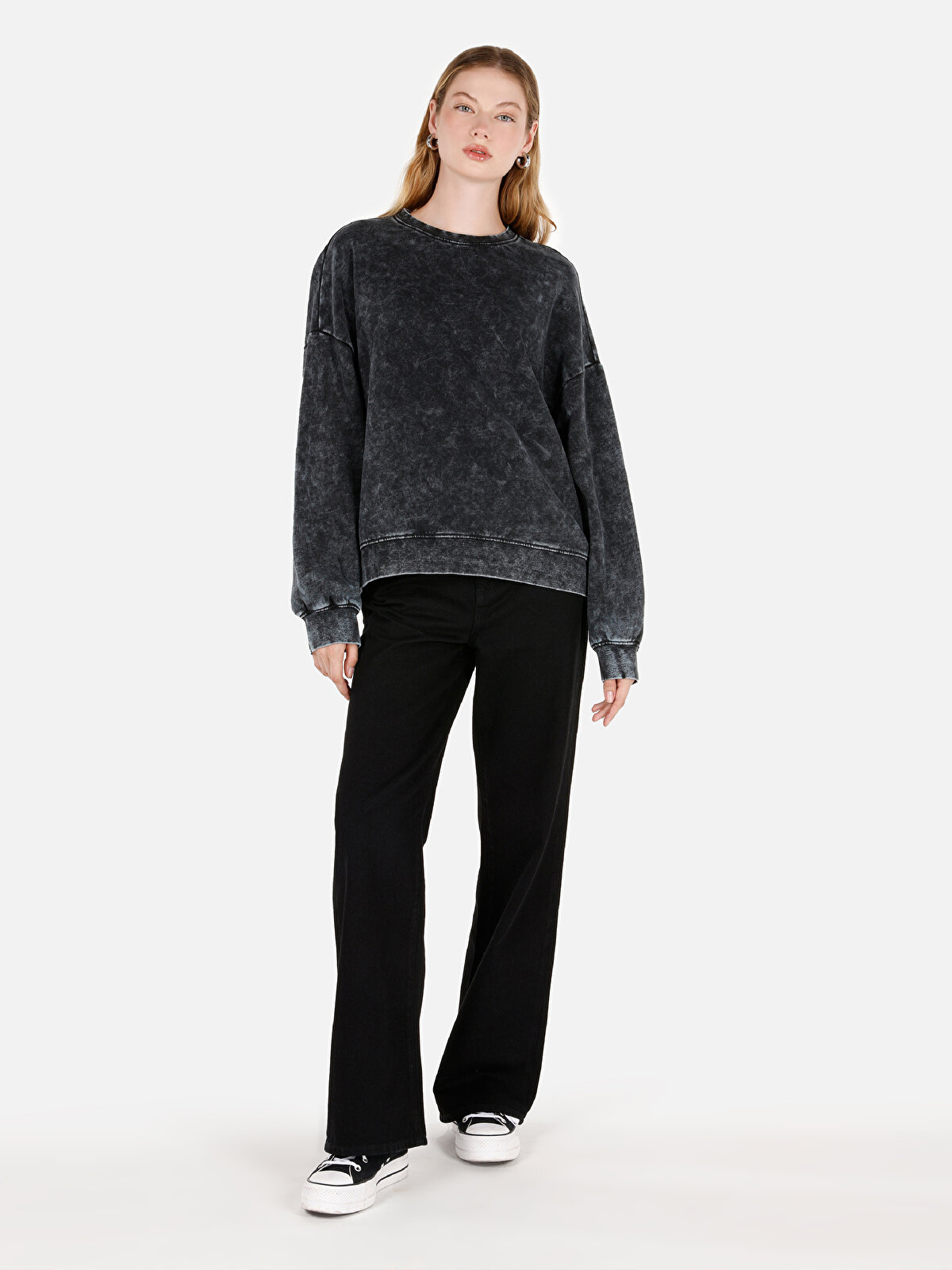 

Свитшот женский Colin's CL1070192 серый M/L, CL1070192