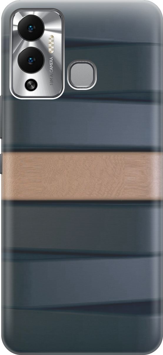 

Чехол на Infinix Hot 12 Play NFC "Бежевая доска", Бежевый;серый, 14652