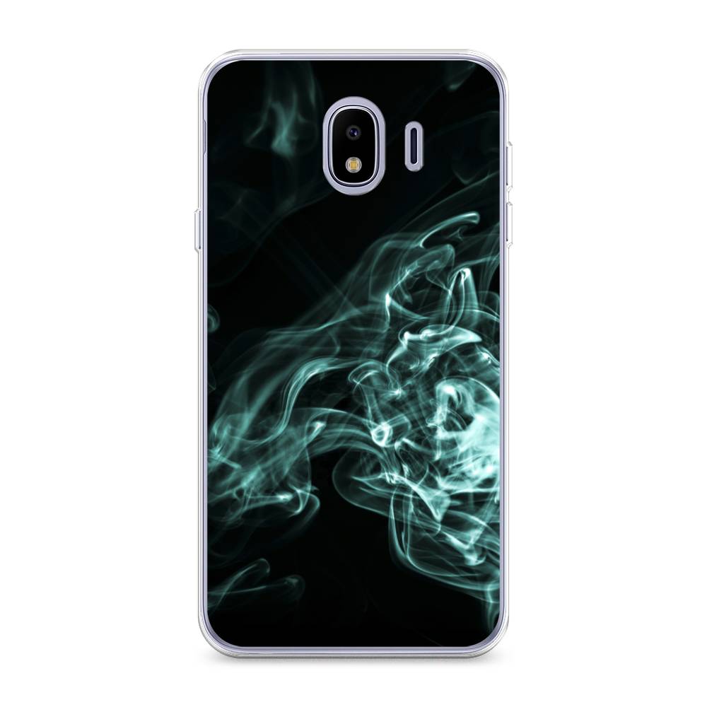 

Чехол на Samsung Galaxy J4 "Дым", Голубой;черный, 26450-3