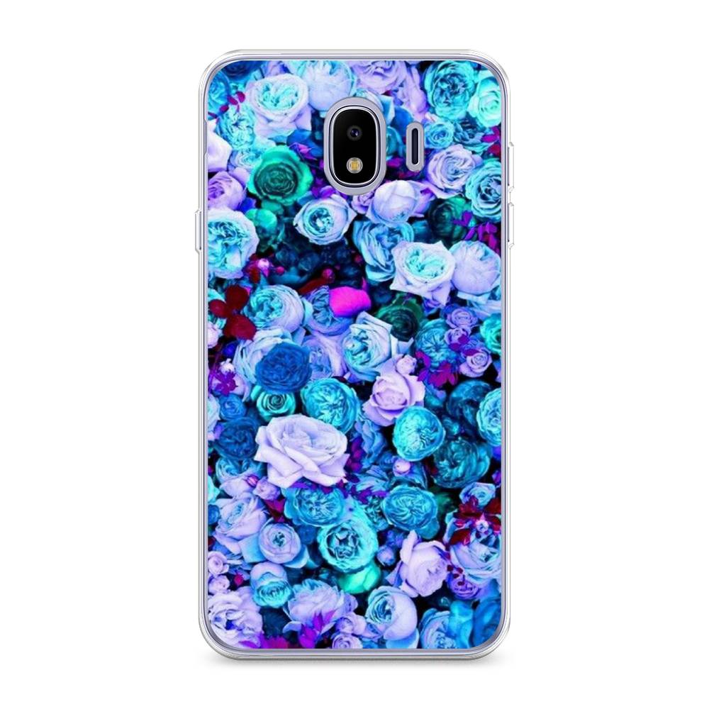 

Чехол на Samsung Galaxy J4 "Цветочный ковер", Фиолетовый, 26450-2