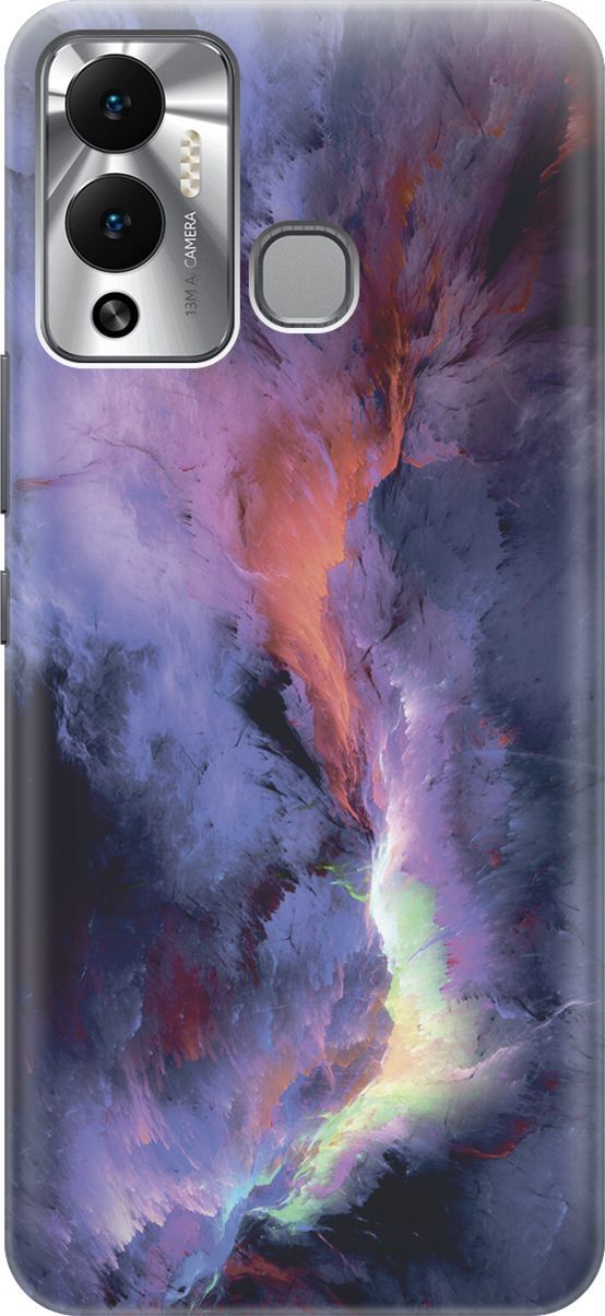 

Чехол на Infinix Hot 12 Play NFC "Гром и молния", Фиолетовый;черный, 14656