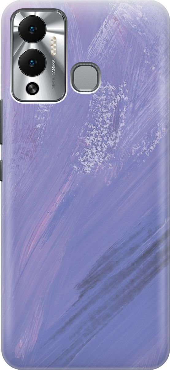 

Чехол на Infinix Hot 12 Play NFC "Сиреневые мазки", Серый;фиолетовый, 14657