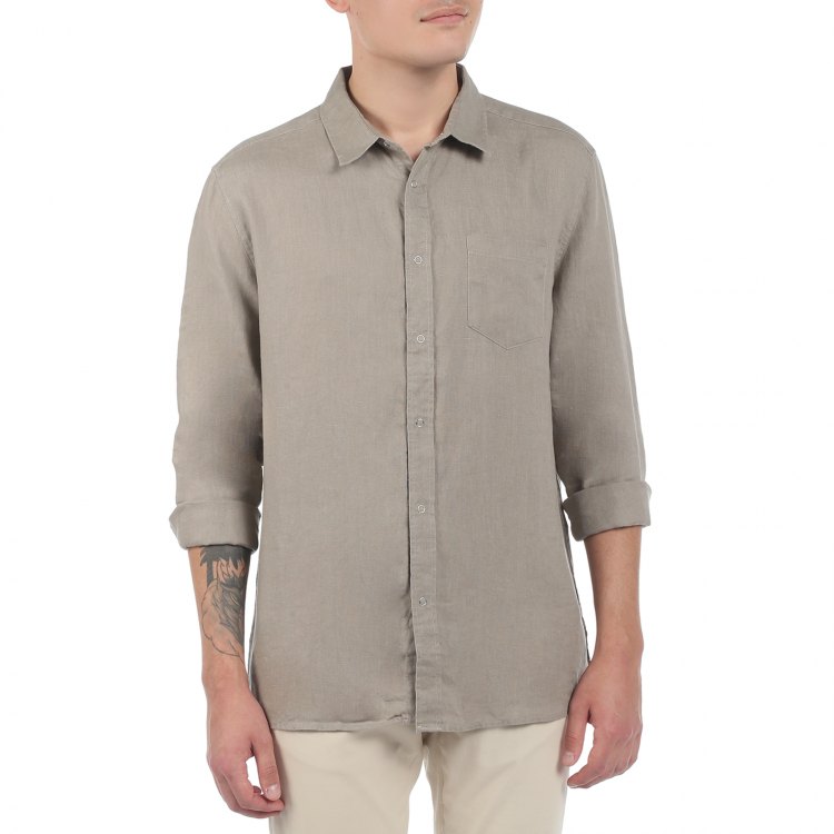 

Рубашка мужская Maison David SHIRT хаки M, Коричневый, SHIRT