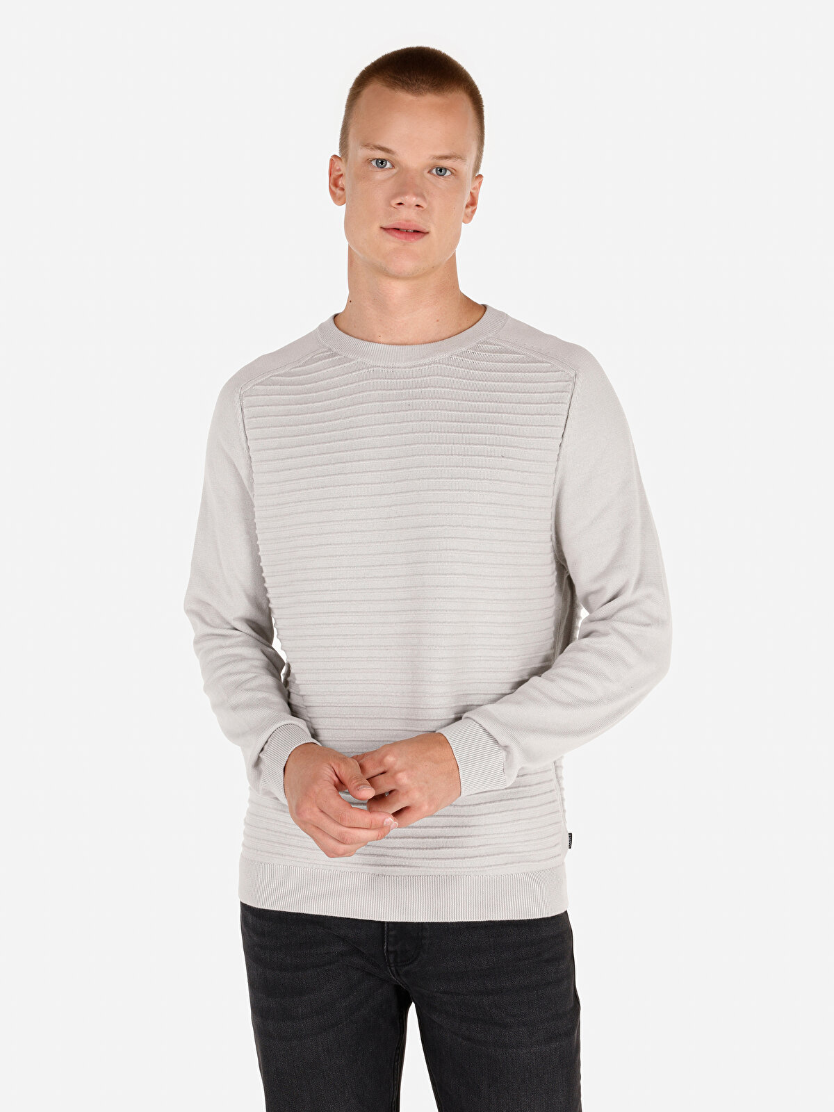 

Джемпер мужской Colin's CL1064759 серый 2XL, CL1064759