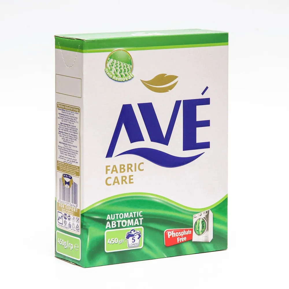 Порошок стиральный AVE автомат для всех видов тканей, 450 г