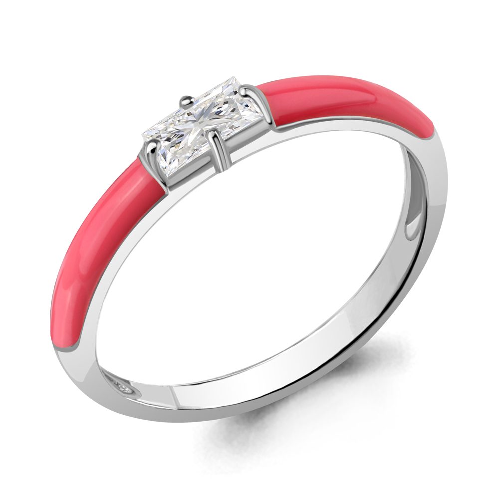 

Кольцо из серебра с фианитом\эмалью Aquamarine Aquamarine 67811_925_р р. 17, 67811_925_р