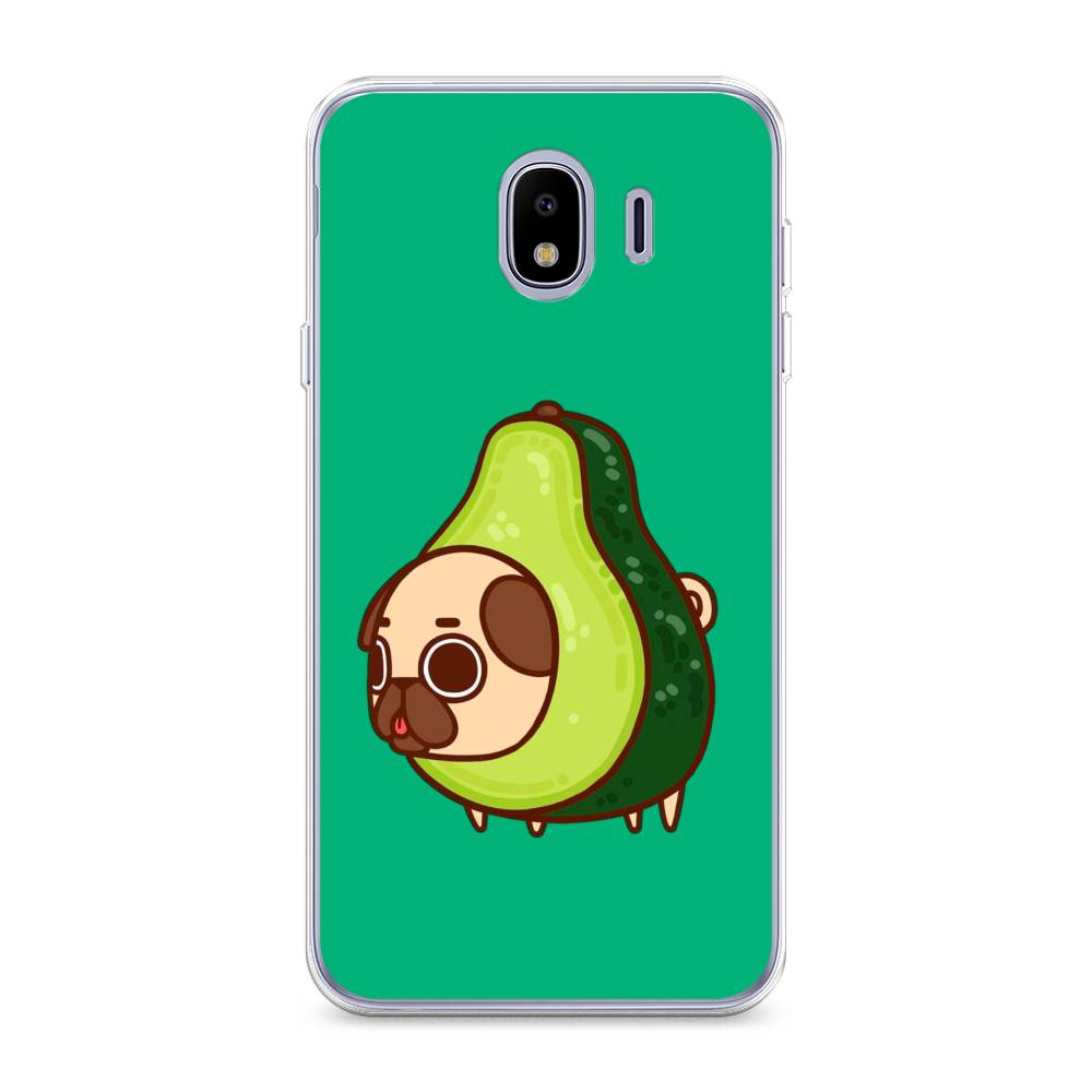 

Чехол на Samsung Galaxy J4 "Мопс авокадик", Зеленый, 26450-1
