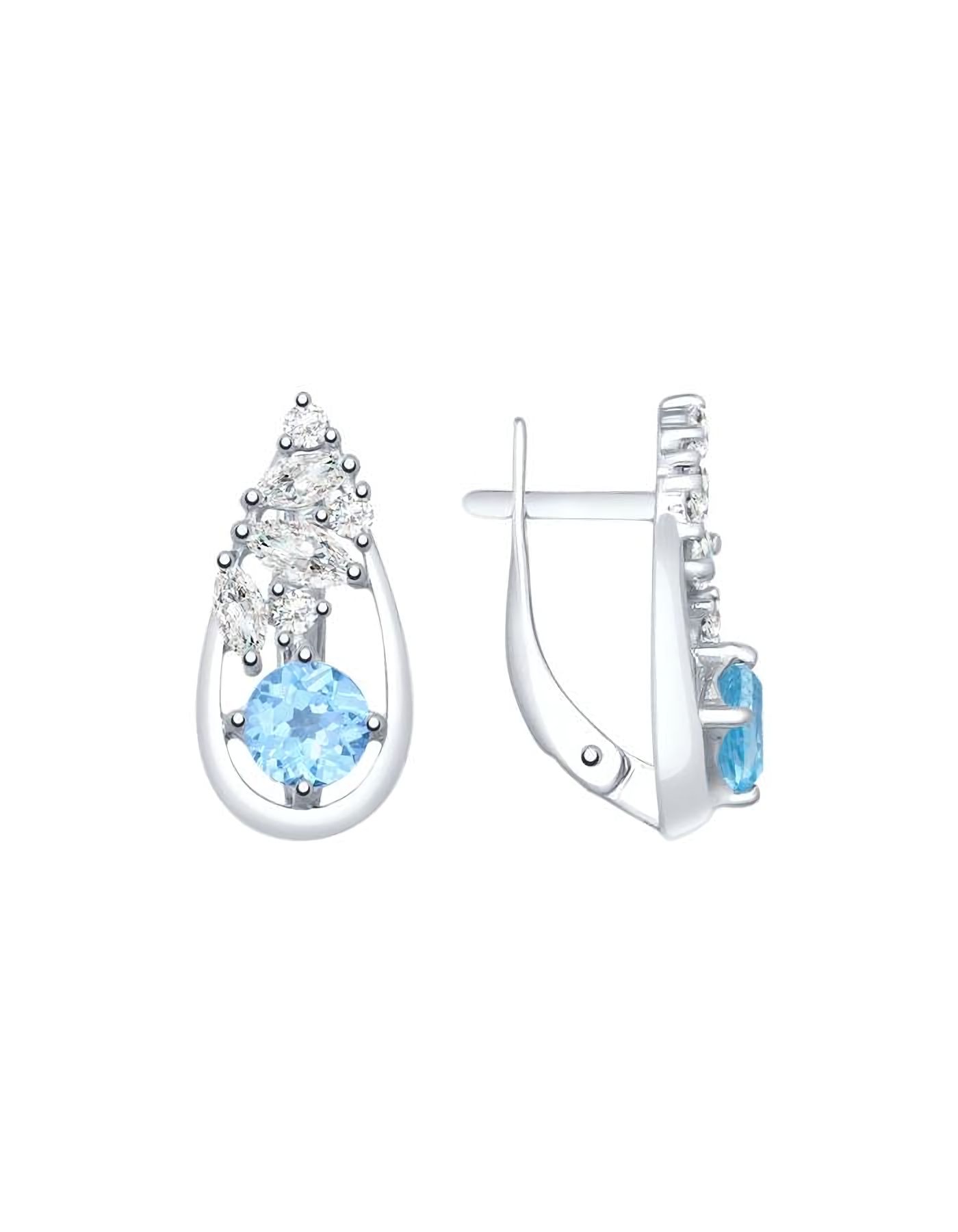 

Серьги из серебра TEO MAORI 892021842, топаз, 892021842