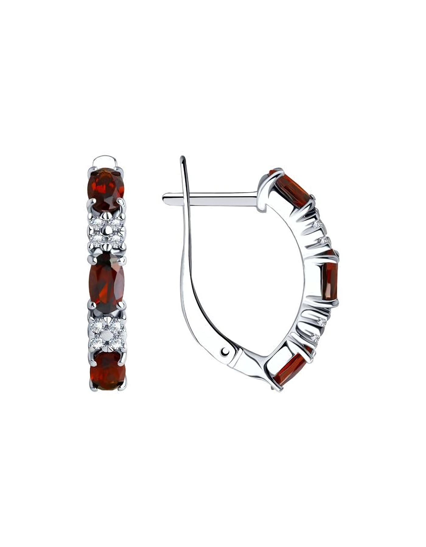 

Серьги из серебра TEO MAORI 892021431, гранат, 892021431