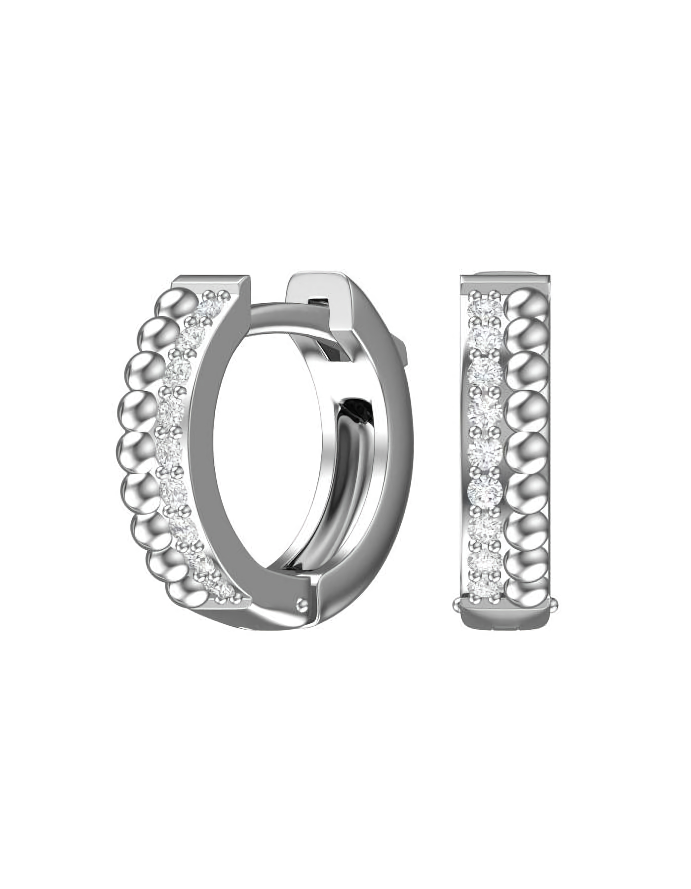 

Серьги конго из серебра TEO MAORI 82101314-00775, фианит, 82101314-00775