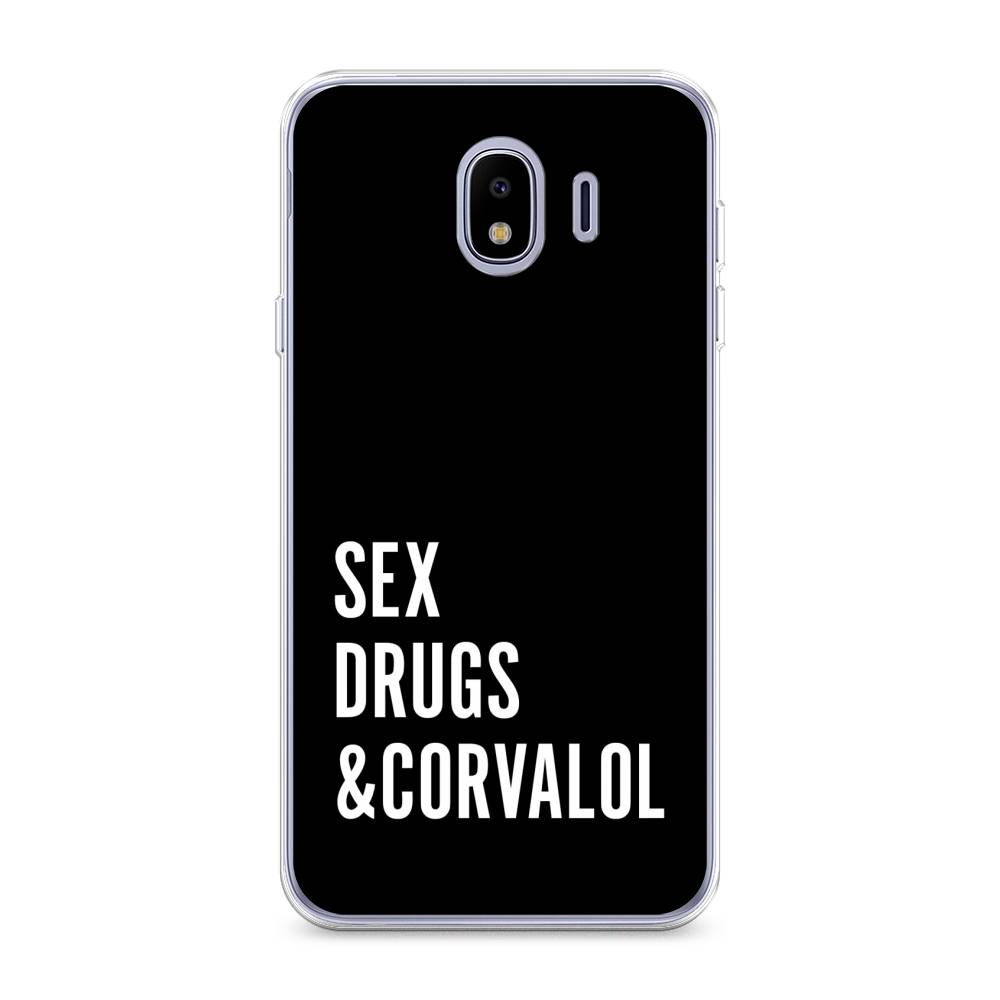 

Чехол на Samsung Galaxy J4 "Corvalol", Черный;серый;белый, 26450-6