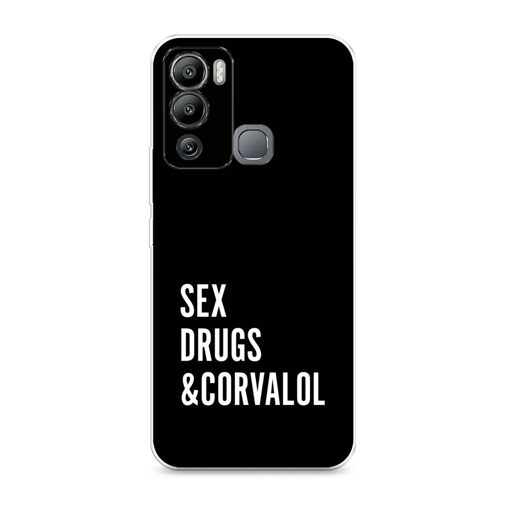 

Чехол для Infinix Hot 12i "Corvalol", Черный;серый;белый, 3101250-6