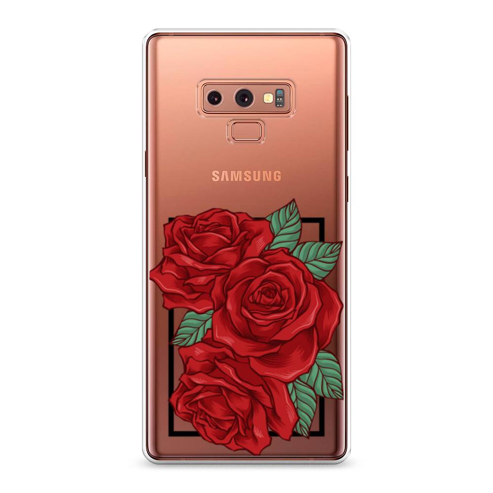 

Чехол на Samsung Galaxy Note 9 "Три алые розы", Красный, 26350-2