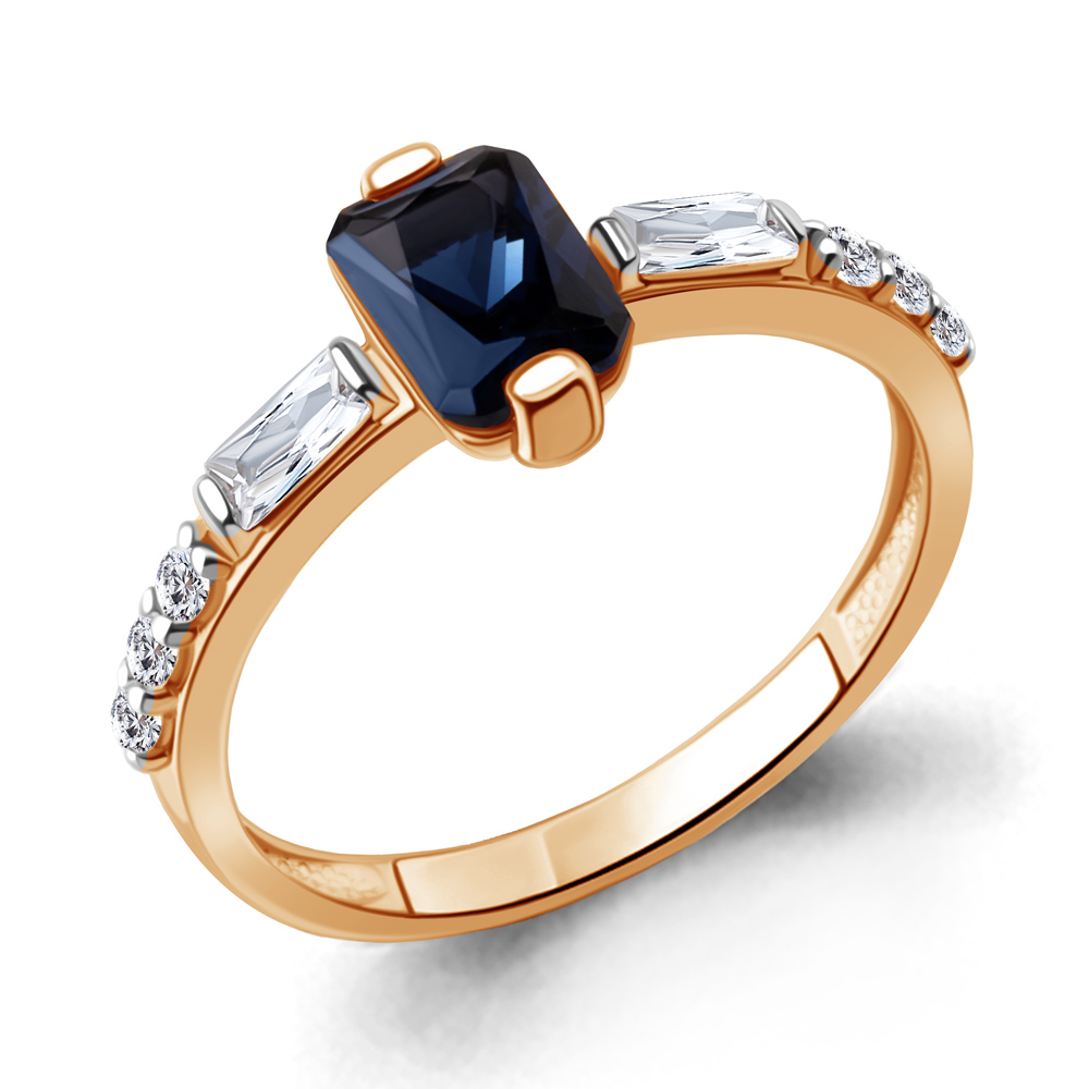 

Кольцо из серебра с фианитом Aquamarine Aquamarine 67803АБ_925_з р, 67803АБ_925_з