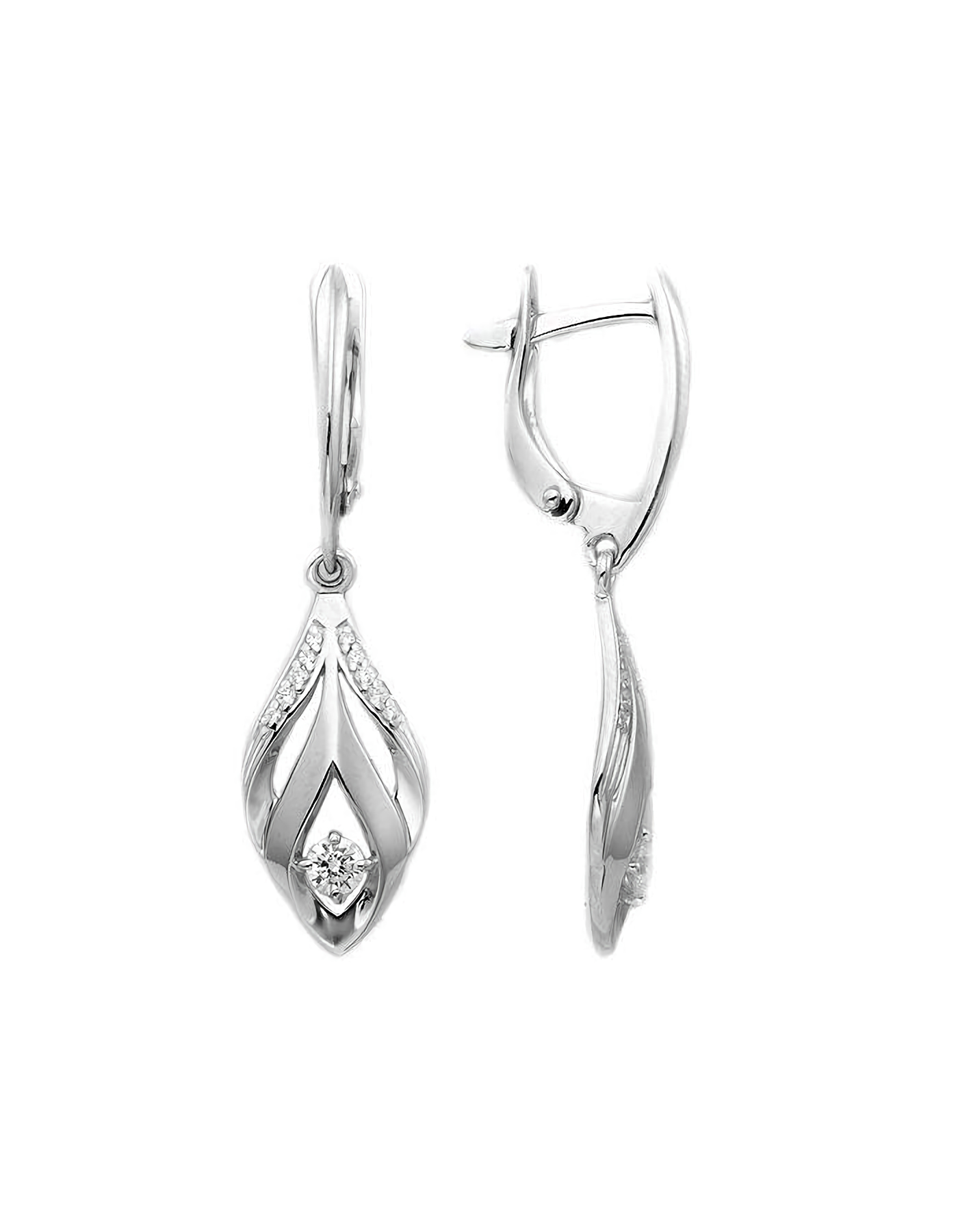 

Серьги подвески из серебра TEO MAORI 812100112194, фианит, 812100112194
