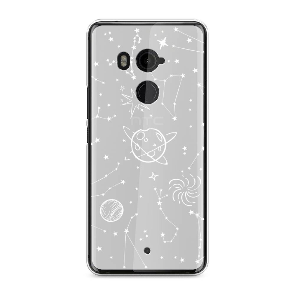 

Чехол на HTC U11 Plus "Планеты в космосе", Белый, 102150-2