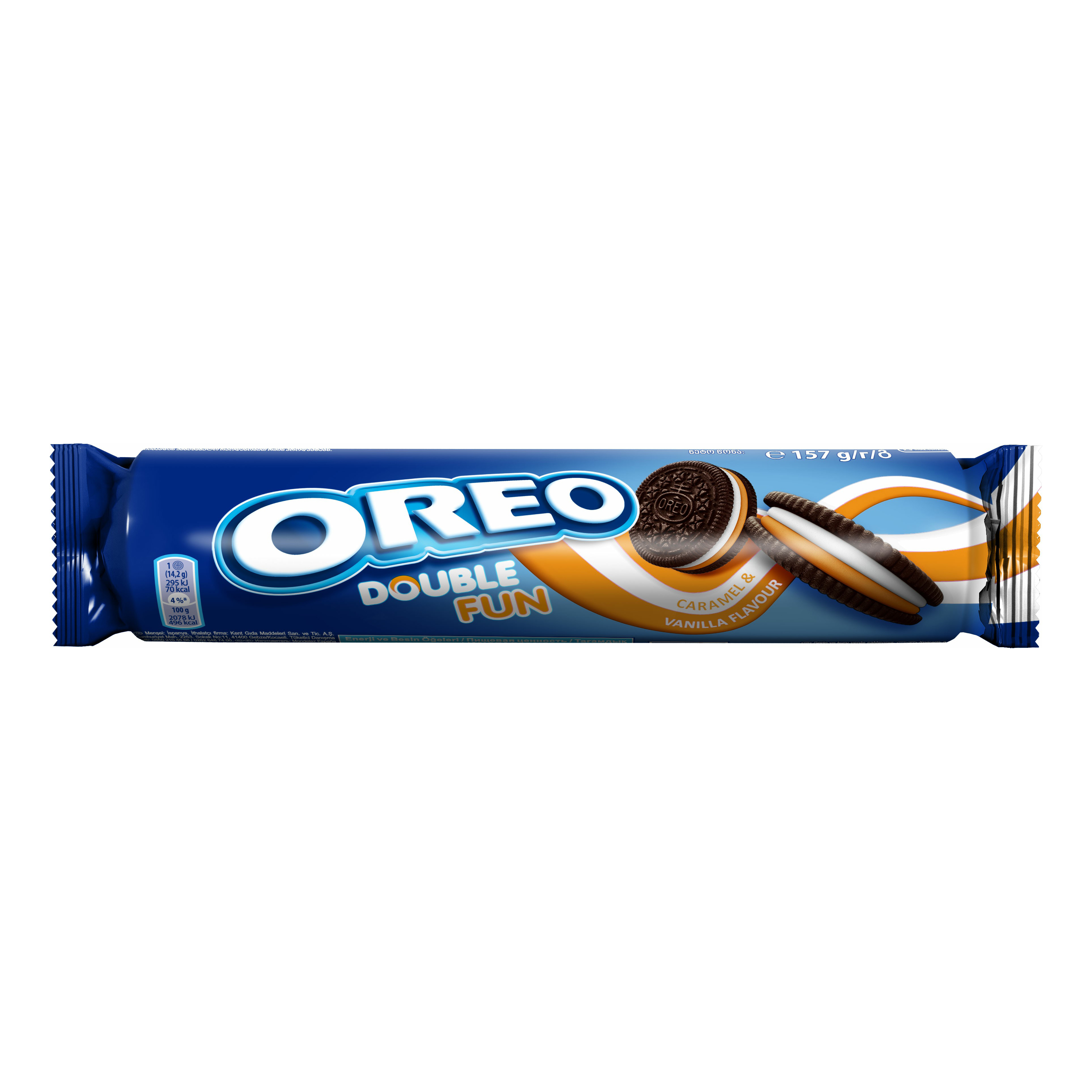 Печенье Oreo Double fun с какао начинкой ваниль-карамель 157 г