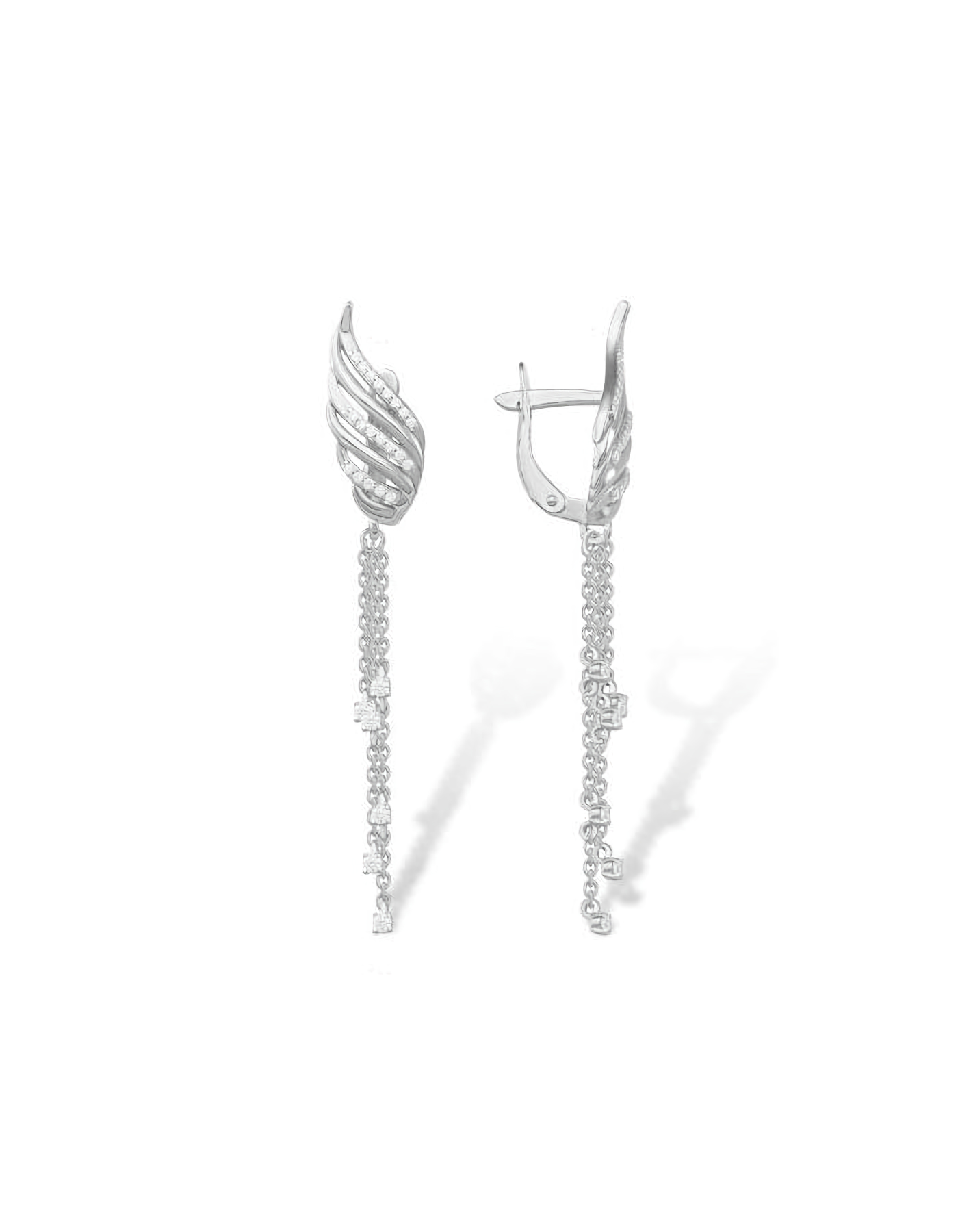 

Серьги подвески из серебра TEO MAORI 812100111659, фианит, 812100111659