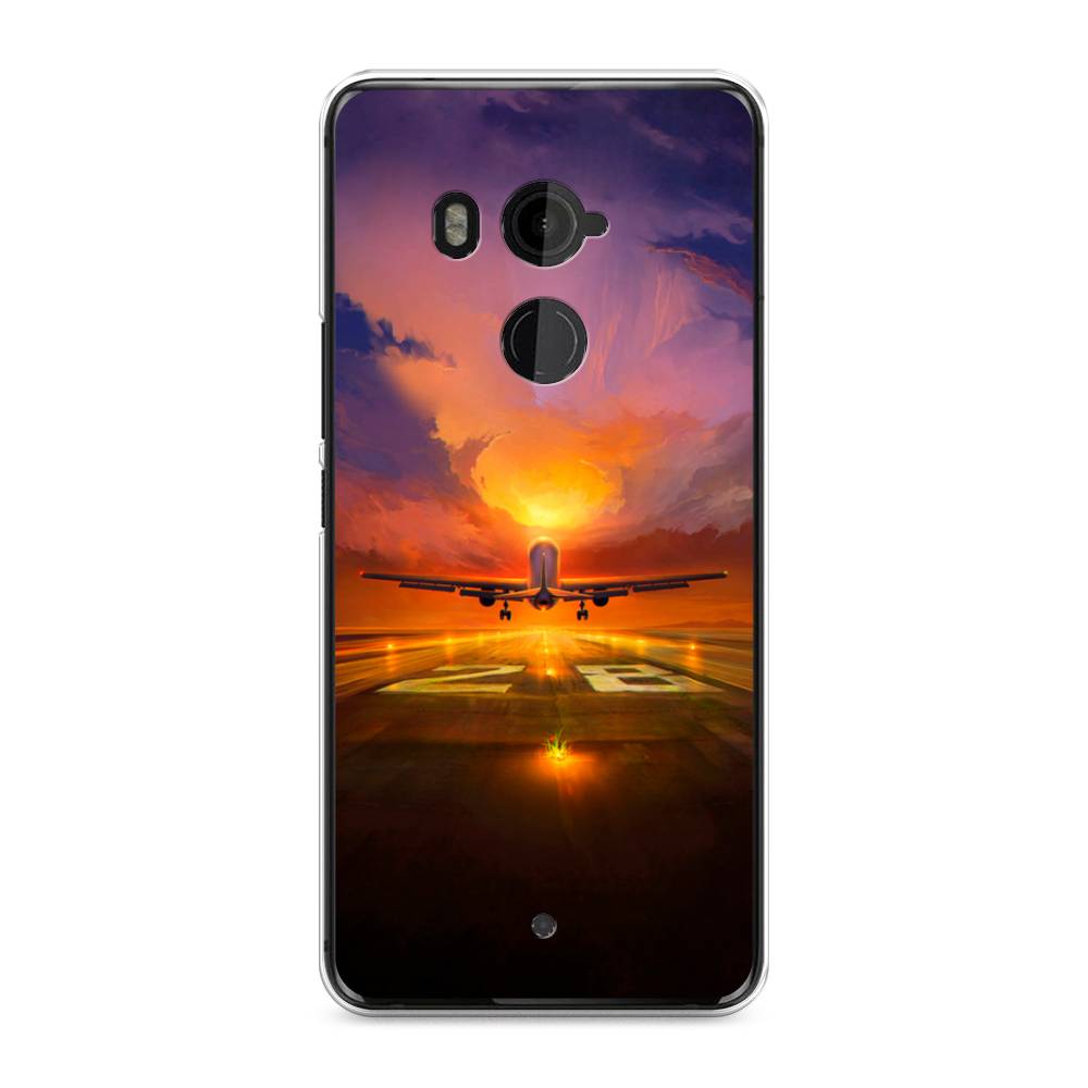 

Чехол на HTC U11 Plus "Самолет на посадке", Оранжевый;синий, 102150-6