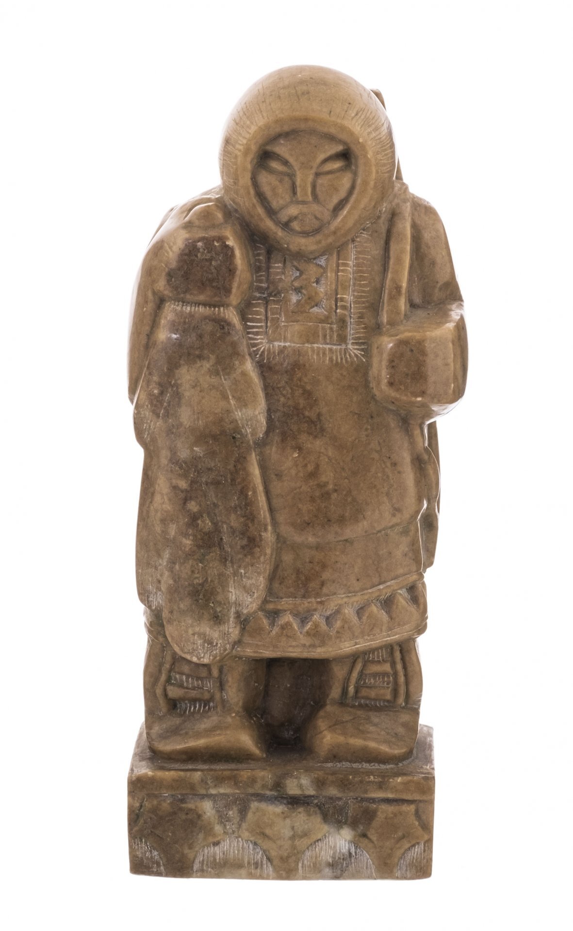 

Статуэтка "Охотник с добычей", камень, резьба, СССР, 1970-1990 гг.