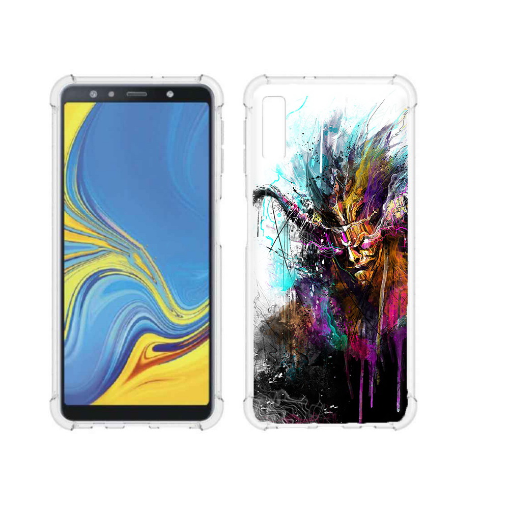 Чехол MyPads Tocco для Samsung Galaxy A7 (2018) яркий дьявол (PT95255.558.709)