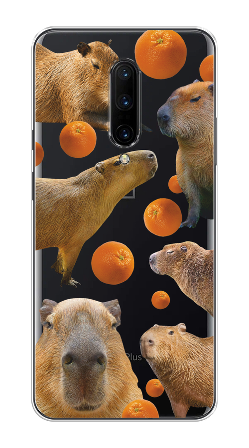 

Чехол на OnePlus 7 Pro "Капибара и апельсины", Бежевый;оранжевый, 150850-1