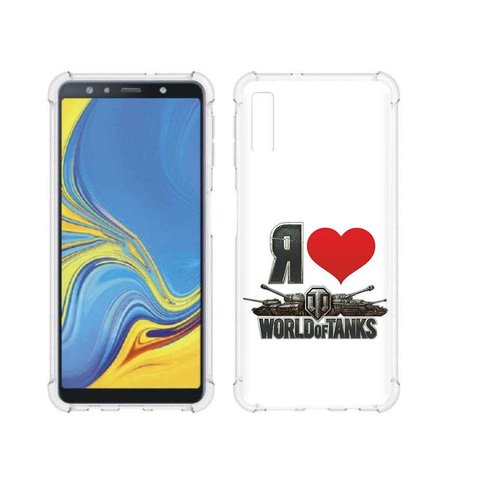 

Чехол MyPads Tocco для Samsung Galaxy A7 (2018) я люблю ворлд оф танк (PT95255.558.702), Прозрачный, Tocco