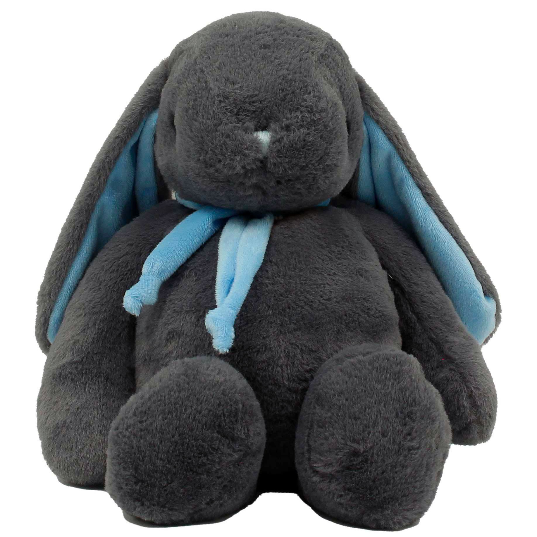 Мягкая игрушка Кролик Lapkin38 см темно-серый/голубой