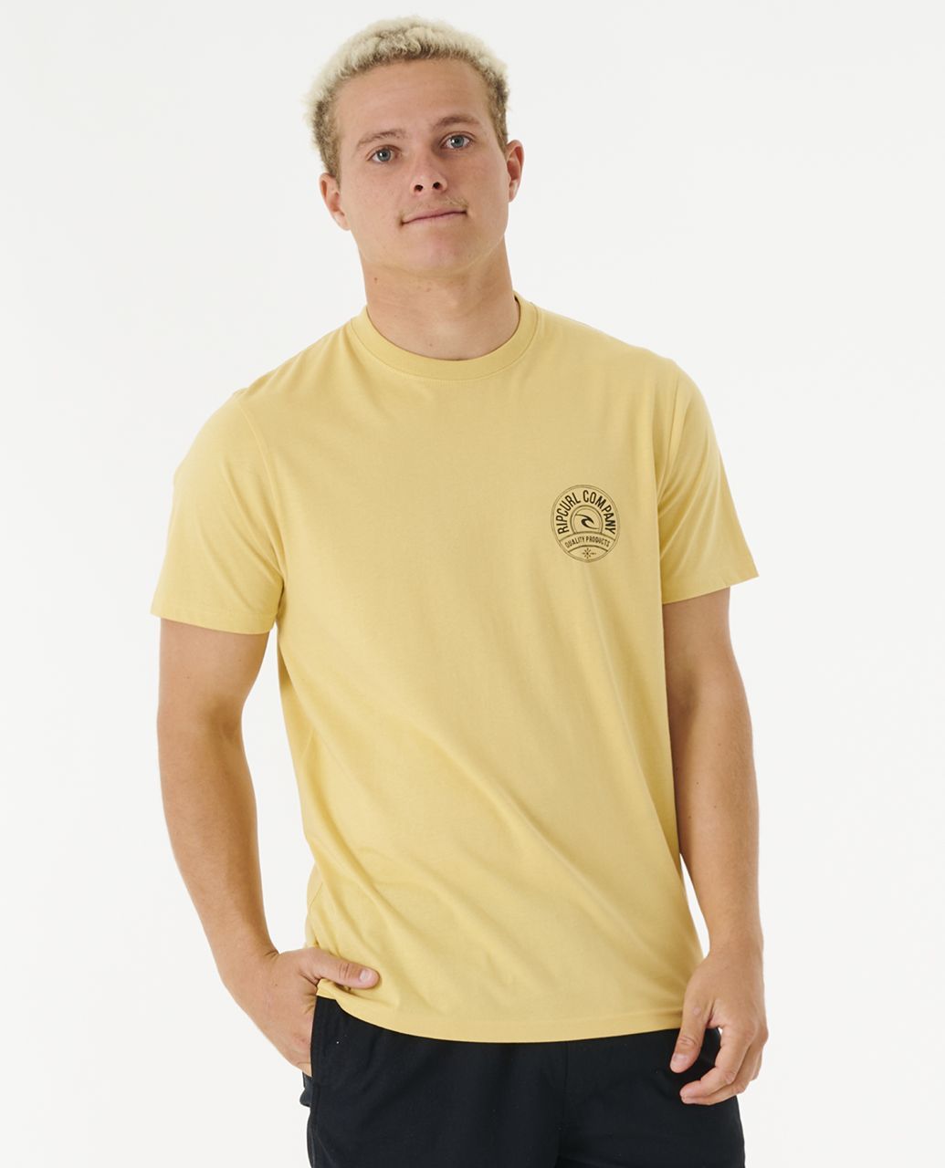 

Футболка мужская Rip Curl 03PMTE желтая S, Желтый, 03PMTE