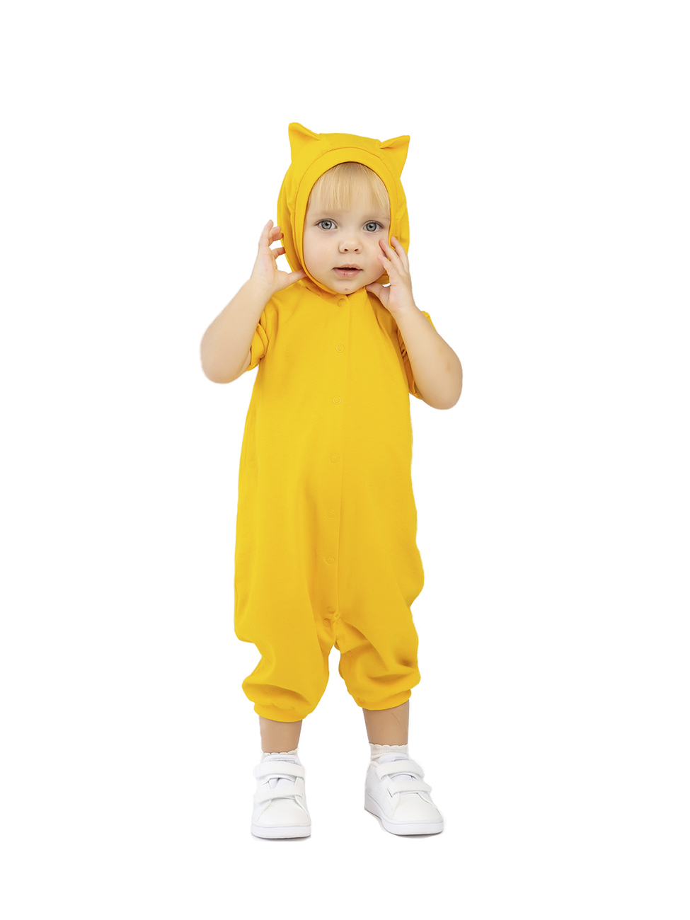 Песочник детский Желтый кот 113к, желтый, размер 74 мелонс песочник для девочки ди 104 11