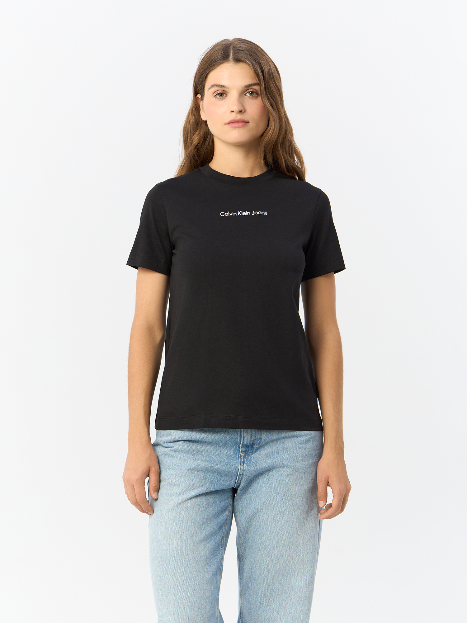 

Футболка женская Calvin Klein Jeans J20J221065 черная XS, Черный, J20J221065