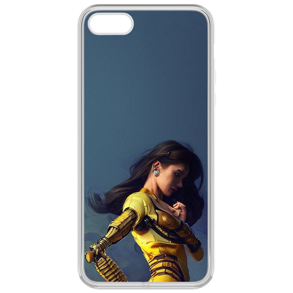 

Чехол-накладка Krutoff Clear Case Кибердевушка для iPhone 5